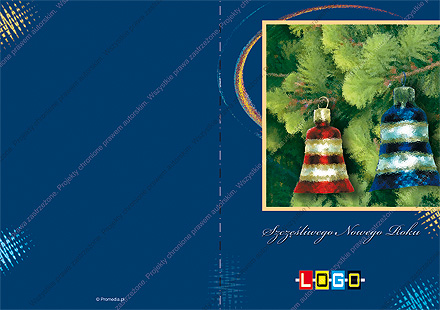 karnet świąteczny składany - wzór BN1-084 awers