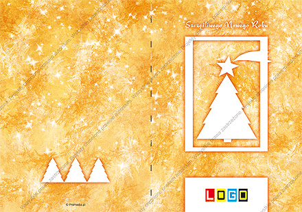 karnet świąteczny składany - wzór BN1-094 awers