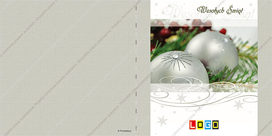 karnet świąteczny składany - wzór BN2-031 awers