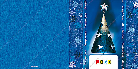 karnet świąteczny składany - wzór BN2-076 awers