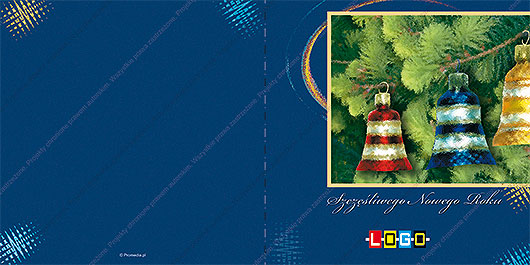 karnet świąteczny składany - wzór BN2-084 awers