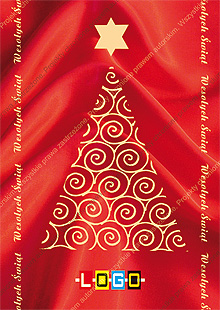 Kartka świąteczna nieskładana - wzór BZ1-042 awers
