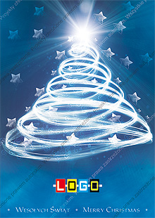 Kartka świąteczna nieskładana - wzór BZ1-046 awers
