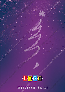 Kartka świąteczna nieskładana - wzór BZ1-049 awers
