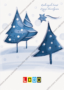 Kartka świąteczna nieskładana - wzór BZ1-053 awers