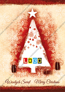 Kartka świąteczna nieskładana - wzór BZ1-069 awers