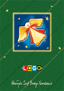 Kartka świąteczna nieskładana - wzór BZ1-085 awers