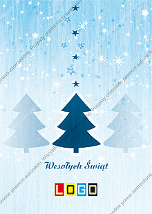 Kartka świąteczna nieskładana - wzór BZ1-096 awers