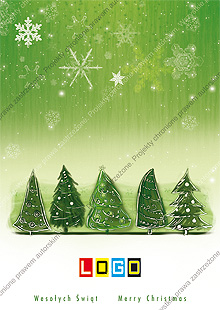 Kartka świąteczna nieskładana - wzór BZ1-170 awers