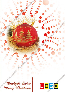 Kartka świąteczna nieskładana - wzór BZ1-173 awers