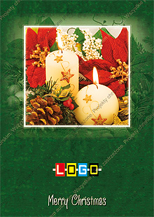 Kartka świąteczna nieskładana - wzór BZ1-179 awers