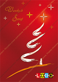Kartka świąteczna nieskładana - wzór BZ1-200 awers