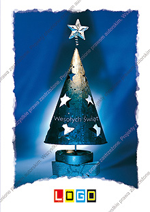 Kartka świąteczna nieskładana - wzór BZ1-217 awers