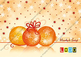 Kartka świąteczna nieskładana - wzór BZ1-239 awers