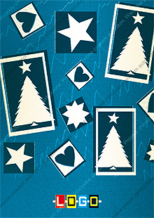 Kartka świąteczna nieskładana - wzór BZ1-285 awers