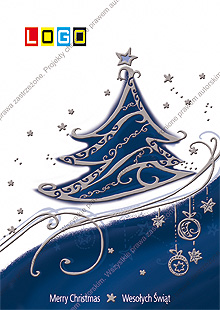 Kartka świąteczna nieskładana - wzór BZ1-294 awers