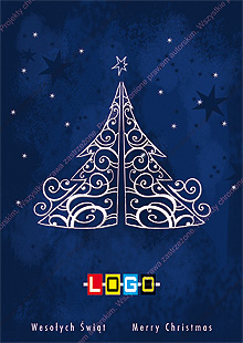 Kartka świąteczna nieskładana - wzór BZ1-339 awers
