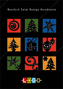 Kartka świąteczna nieskładana - wzór BZ1-343 awers