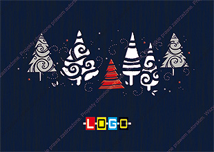 Kartka świąteczna nieskładana - wzór BZ1-356 awers