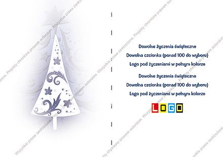 karnet świąteczny składany - wzór BN1-059 rewers