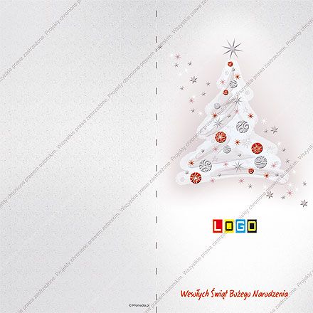 karnet świąteczny składany - wzór BN3-024 awers
