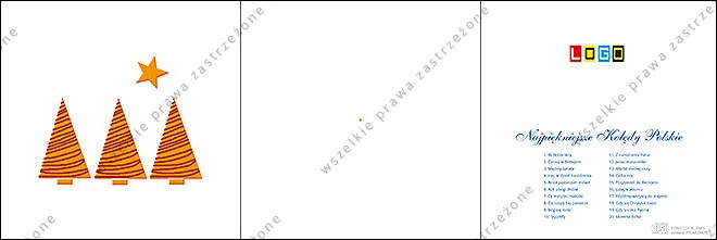 Kartka BK-045 Pomarańczowe trójkąty w paski, tył