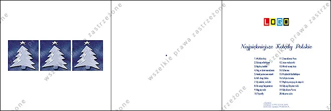 Kartka BK-388 Jodła za mroźnym szkłem, tył