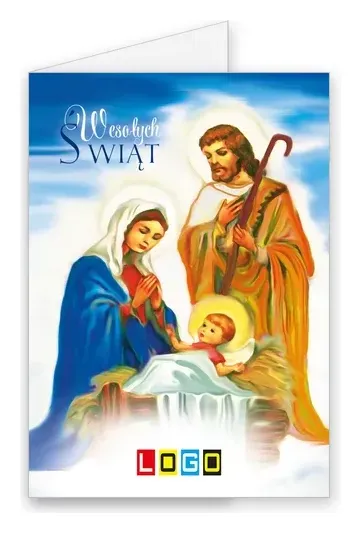 Karnet świąteczny BN1 „Maryja nad dzieciątkiem w żłóbku”, okładka