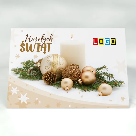 Świeca z plecioną kulą: karnet BN1 stojący, przód