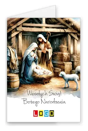Karnet świąteczny BN1 „Maryja i Józef ze zwierzętami”, okładka