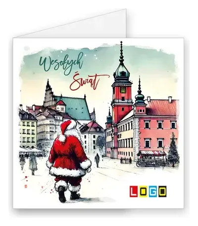 Karnet świąteczny BN2 „Mikołaj w malowanym europejskim mieście”, okładka