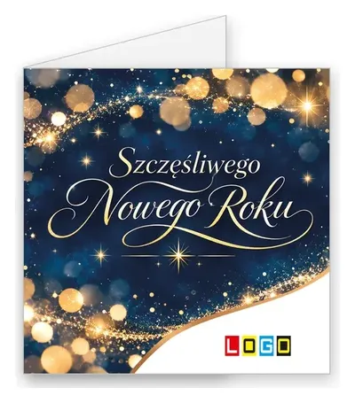 Karnet świąteczny BN2 „Złota pętla na nowy rok”, okładka