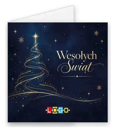 Karnet świąteczny BN2 „Spirala złotego światła”, okładka