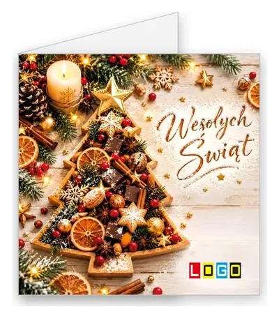 Karnet świąteczny BN2 „Taca w kształcie choinki”, okładka