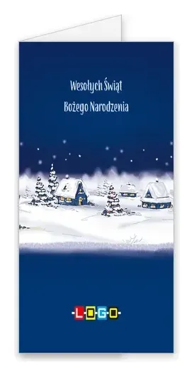 Karnet świąteczny BN3 „Błękitne chatki w pasie nocy”, okładka