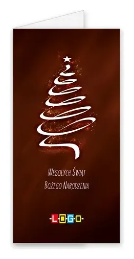 Karnet świąteczny BN3 „Biała spirala i pomarańczowy żar”, okładka
