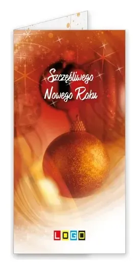 Karnet świąteczny BN3 „Błyszcząca kula na ciepłym gradiencie”, okładka