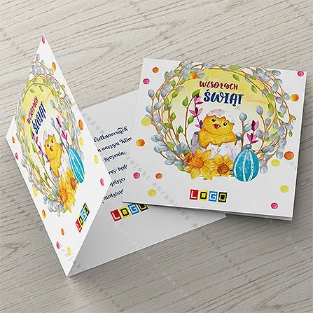 Karnet WN2-043 Kurczę wśród żonkili, tył