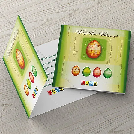 Karnet WN2-044 Duże jajo nad rzędem małych, tył