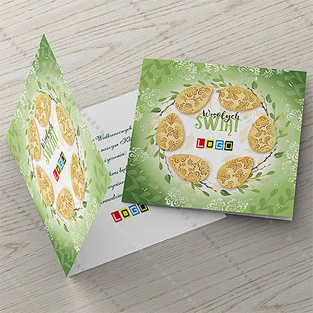 Karnet WN2-088 Ażurowe pisanki wokół bazi, tył