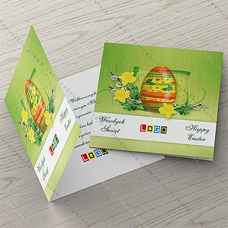 Karnet WN2-153 Pasiaste jajo z żonkilami, tył