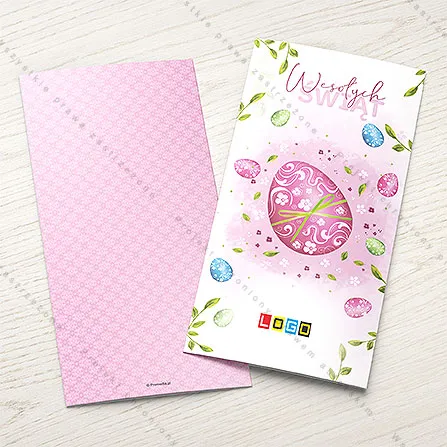 Karnet WN3-007 Spiralny wzór na dużym jaju, tył