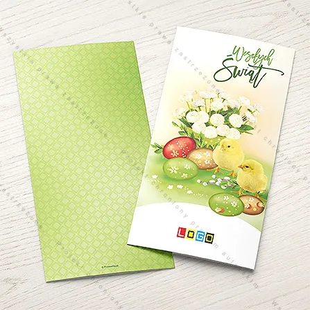 Karnet WN3-031 Żółte maluchy wśród trawy, tył