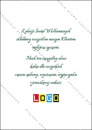 Kartka WZ1-003 Wiosenna łąka z jajami, tył