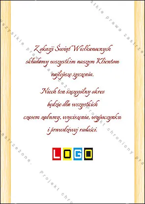 Kartka WZ1-004 Pastelowy kadr z jajem, tył