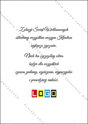 Kartka WZ1-017 Tulipany przy kolorowych jajach, tył