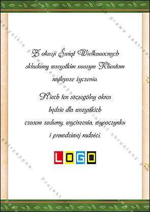 Kartka WZ1-046 Koronkowe kwiaty nad lśniącym jajem, tył