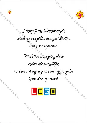 Kartka WZ1-062 Pasiaste zielone jaja w koszyku, tył