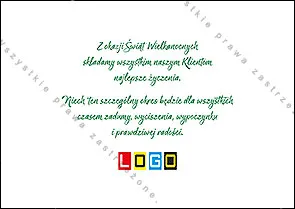 Kartka WZ1-071 Zdjęcia kwiatów na zielonej planszy, tył