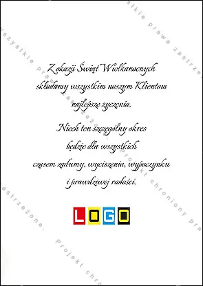 Kartka WZ1-094 Czerwone tulipany obok kolorowych jaj, tył